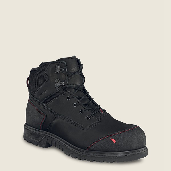 Red Wing Safety Bot Erkek - Brnr Xp - 6-Inch Waterproof Toe - Siyah/Gri - 23PMDRXQJ